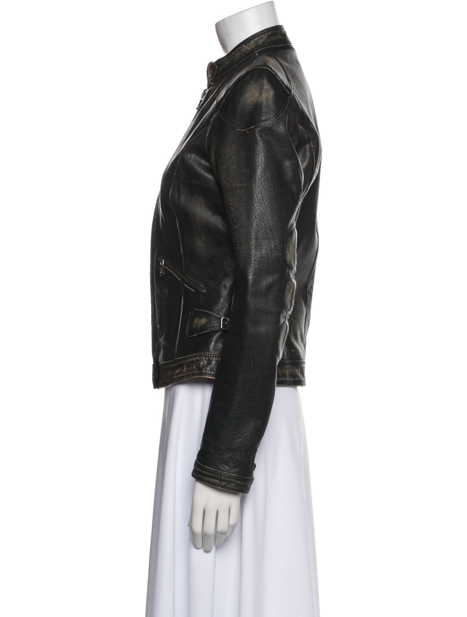Dolce & Gabbana Leather Biker Jacket