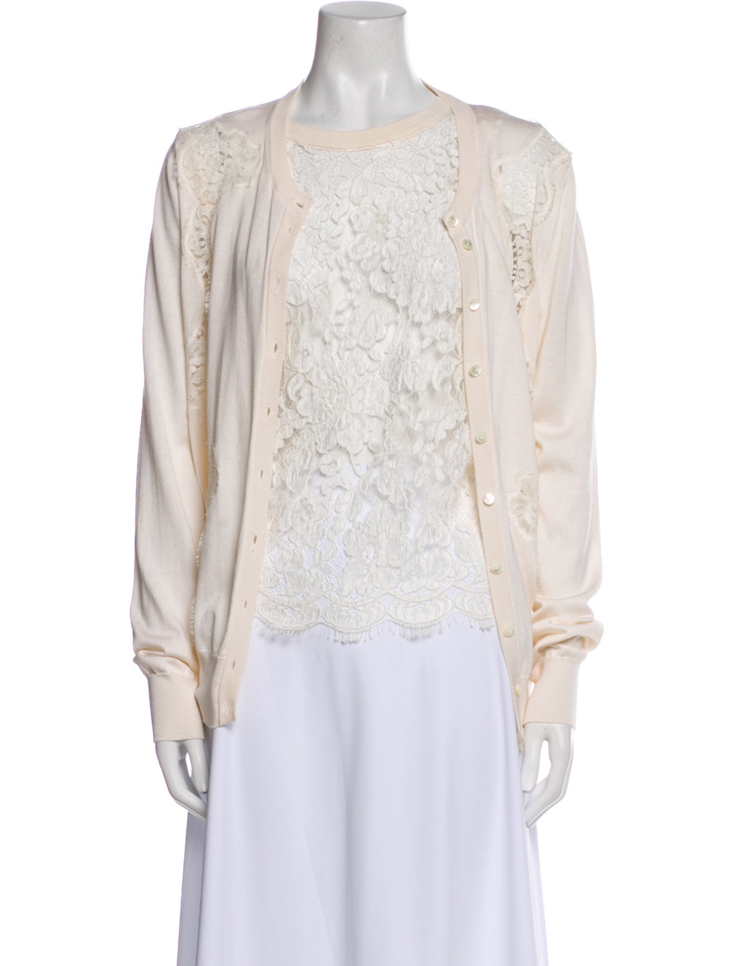 Dolce & Gabbana Silk Lace Pattern Set