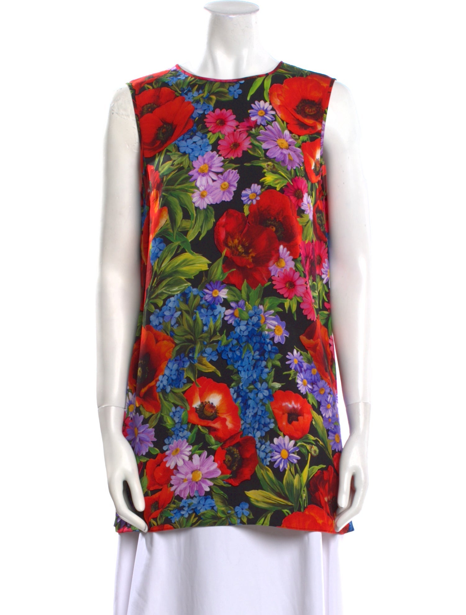 Dolce & Gabbana Silk Floral Print Tunic