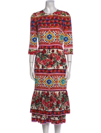 Dolce & Gabbana Silk Long Dress