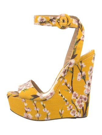 Dolce & Gabbana Canvas Floral Print Sandals