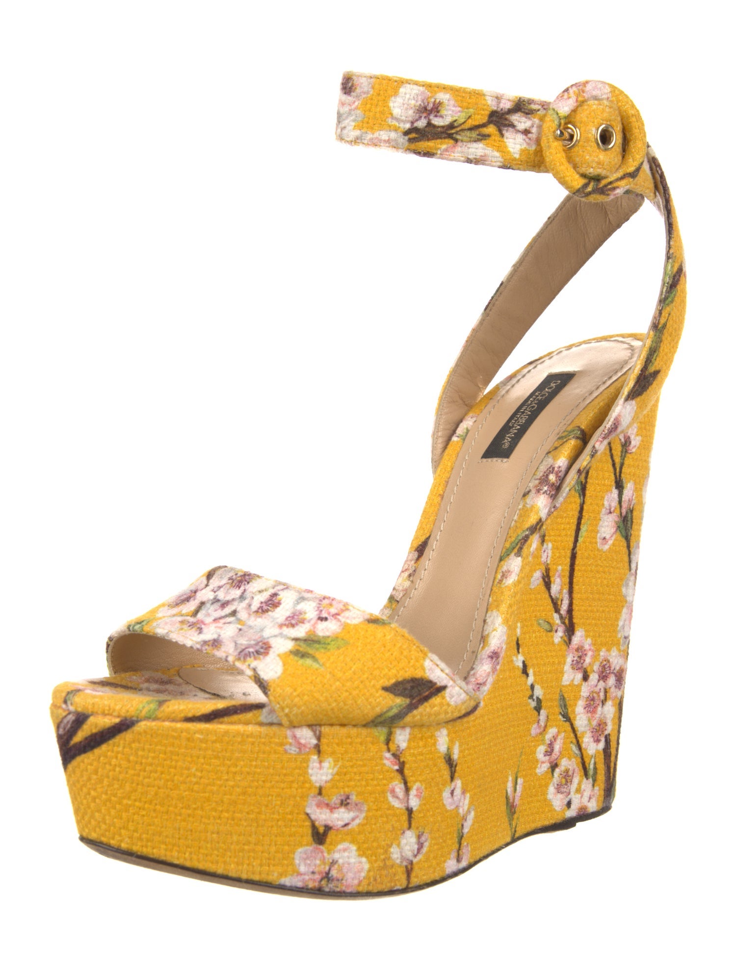 Dolce & Gabbana Canvas Floral Print Sandals
