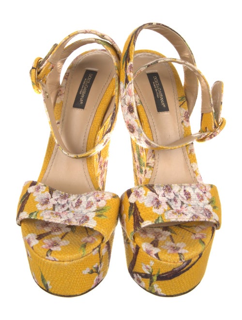 Dolce & Gabbana Canvas Floral Print Sandals