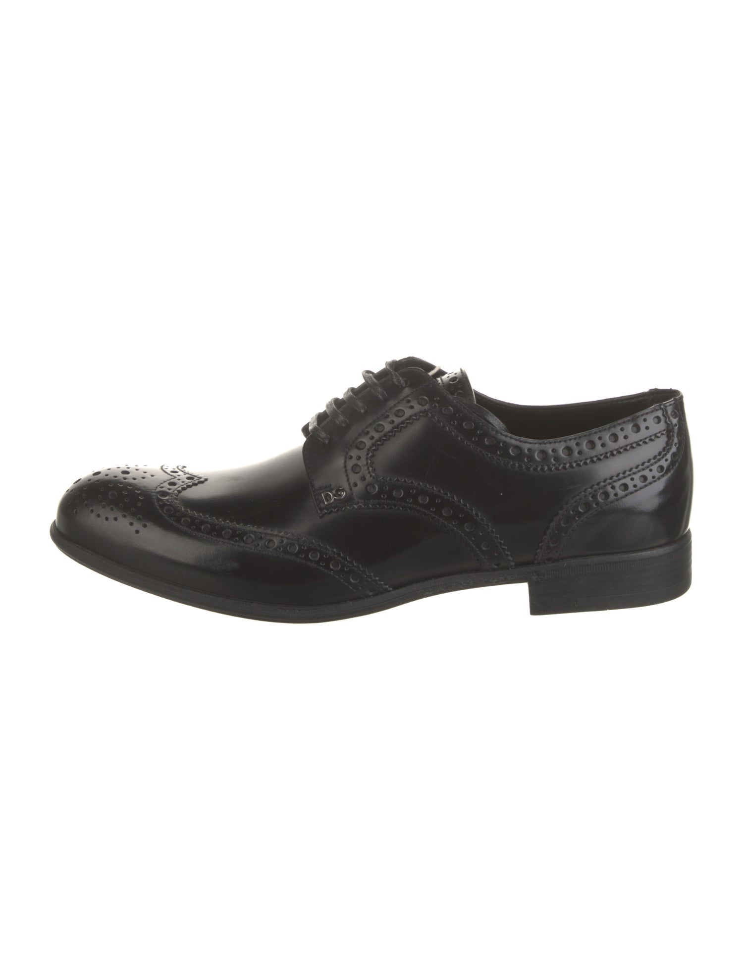 Dolce & Gabbana Leather Lace Trim Embellishment Oxfords