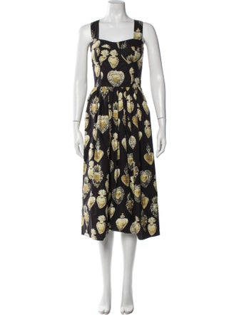 Dolce & Gabbana Silk Midi Length Dress