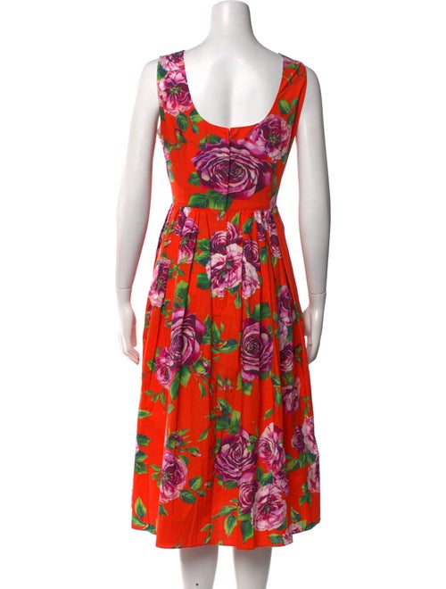 Dolce & Gabbana Floral Print Midi Length Dress