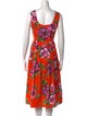 Dolce & Gabbana Floral Print Midi Length Dress