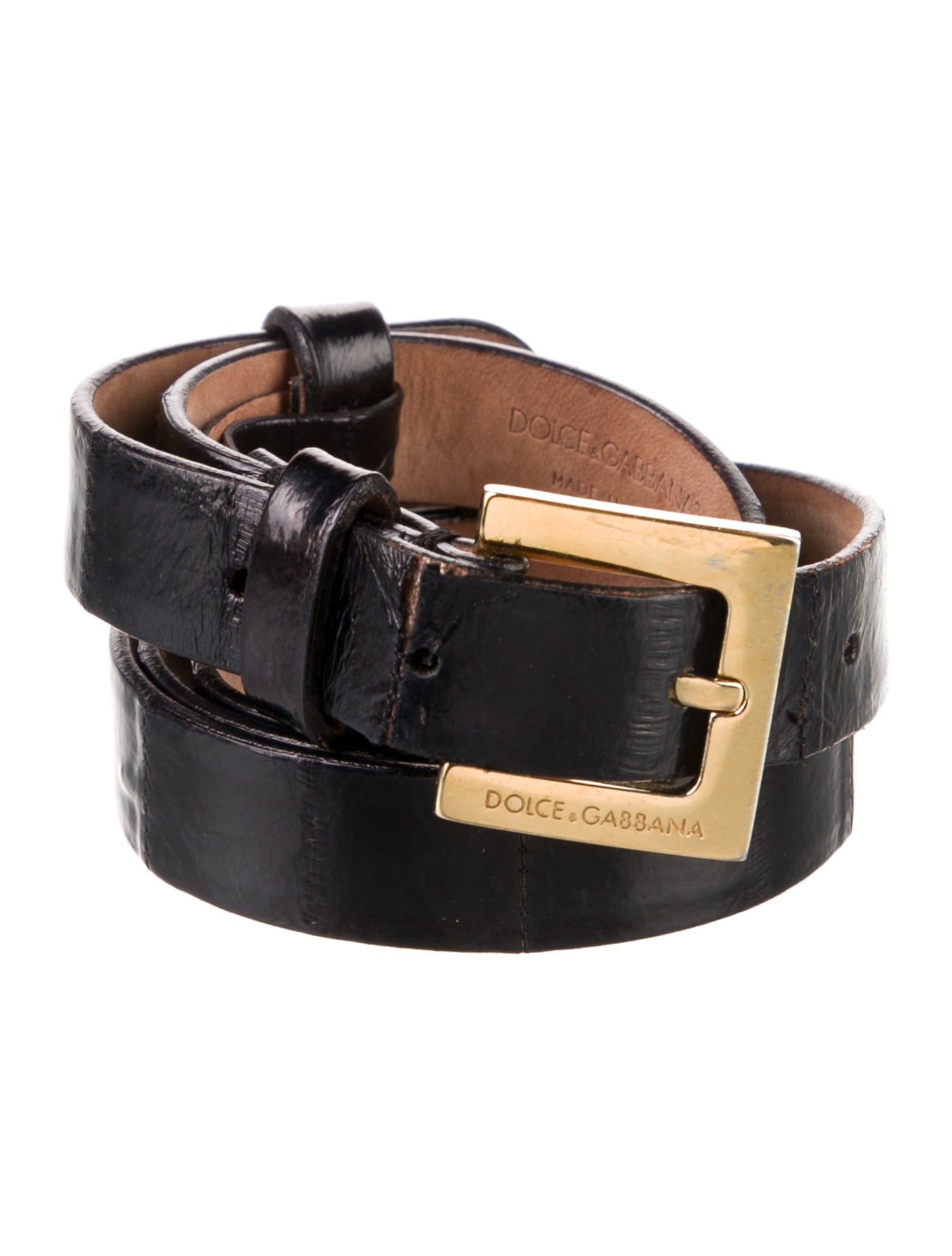Dolce & Gabbana Skinny Leather Belt