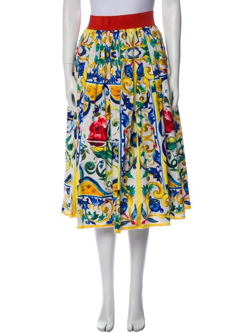 Dolce & Gabbana Floral Print Midi Length Skirt