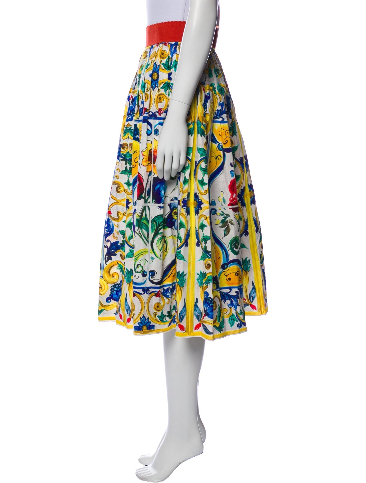 Dolce & Gabbana Floral Print Midi Length Skirt