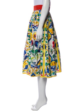 Dolce & Gabbana Floral Print Midi Length Skirt