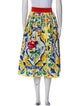 Dolce & Gabbana Floral Print Midi Length Skirt