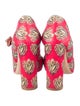 Dolce & Gabbana Sacred Heart Print Satin D'Orsay Pumps