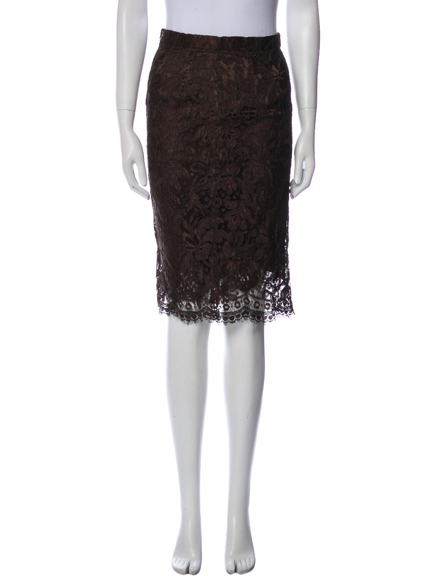 Dolce & Gabbana Lace Pattern Knee-Length Skirt