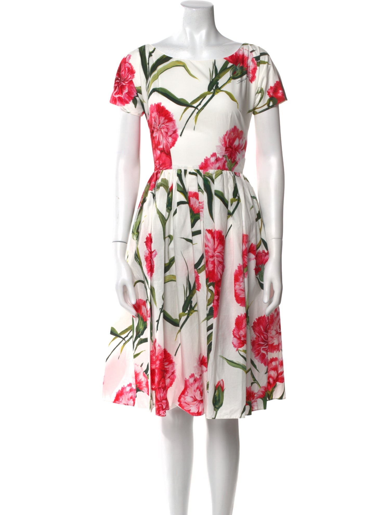 Dolce & Gabbana Floral Print Midi Length Dress w/ Tags
