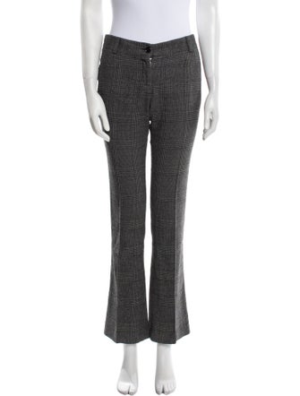 Dolce & Gabbana Plaid Print Wide Leg Pants