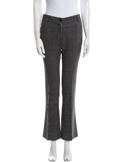 Dolce & Gabbana Plaid Print Wide Leg Pants