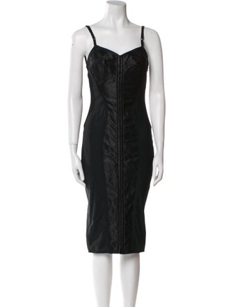 Dolce & Gabbana Square Neckline Midi Length Dress