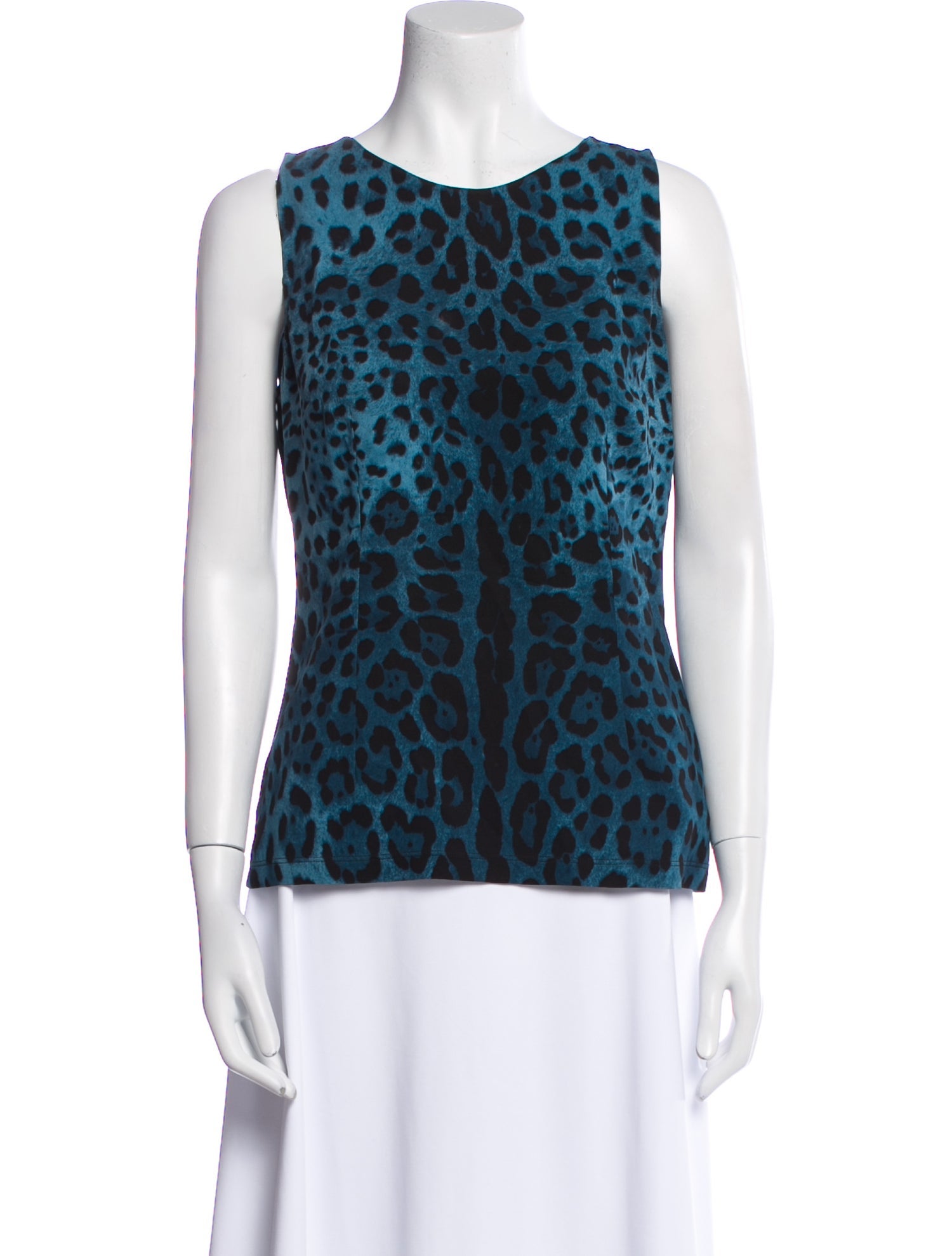 Dolce & Gabbana Silk Animal Print Top
