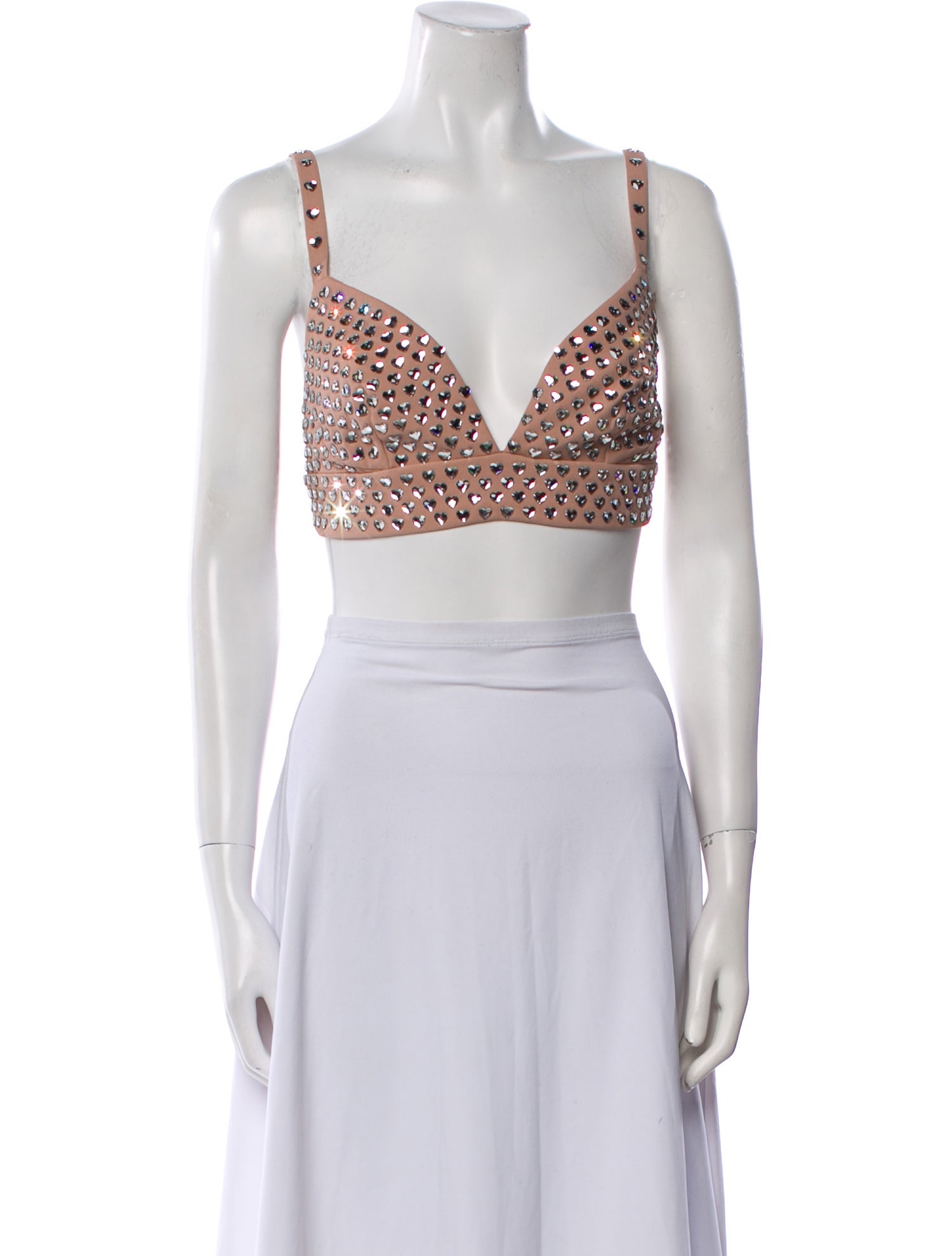 Dolce & Gabbana Silk V-Neck Crop Top