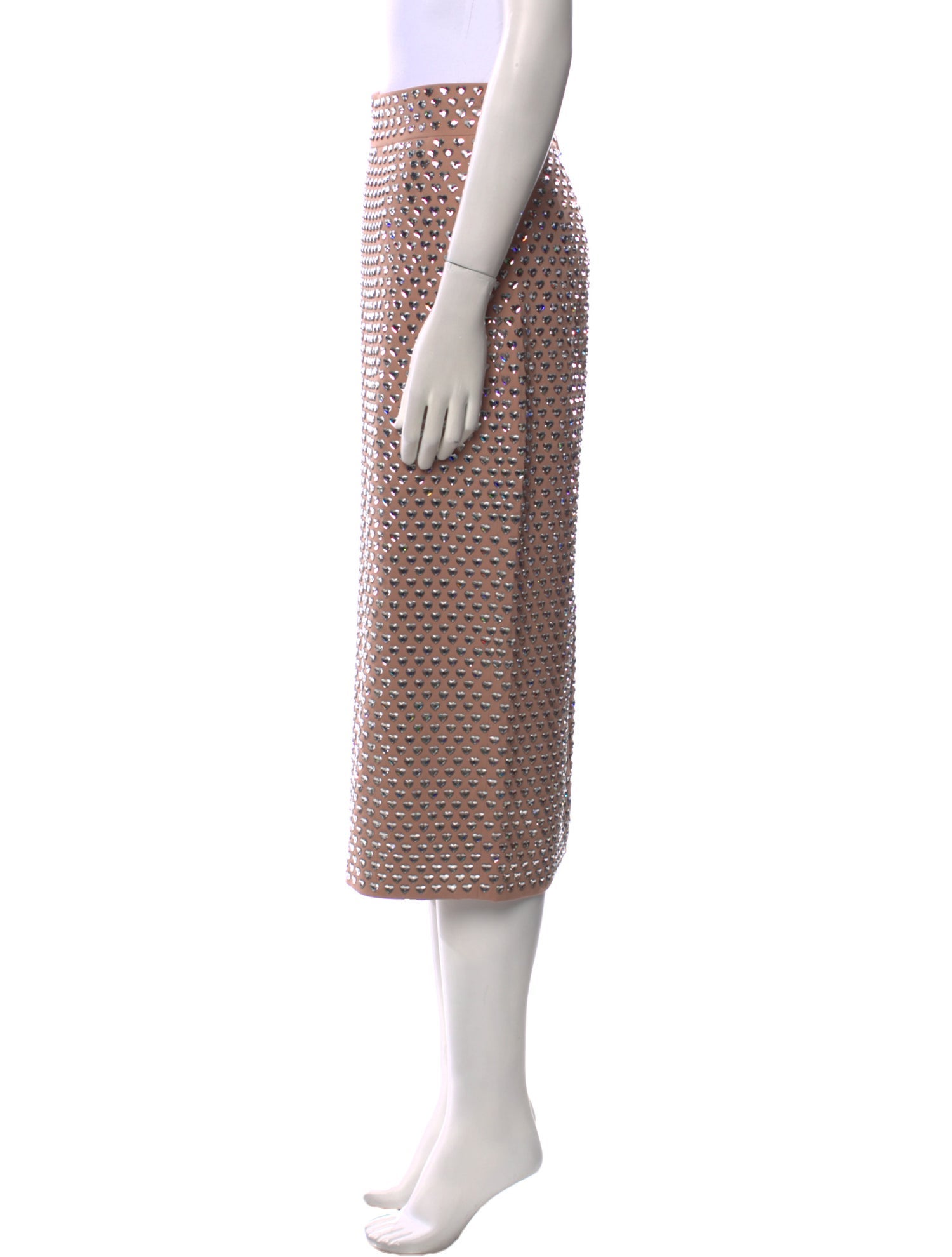 Dolce & Gabbana Crystal Embellishments Midi Length Skirt