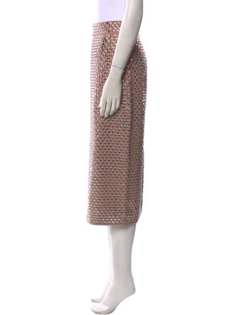 Dolce & Gabbana Crystal Embellishments Midi Length Skirt