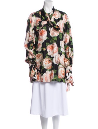 Dolce & Gabbana Silk Floral Print Tunic