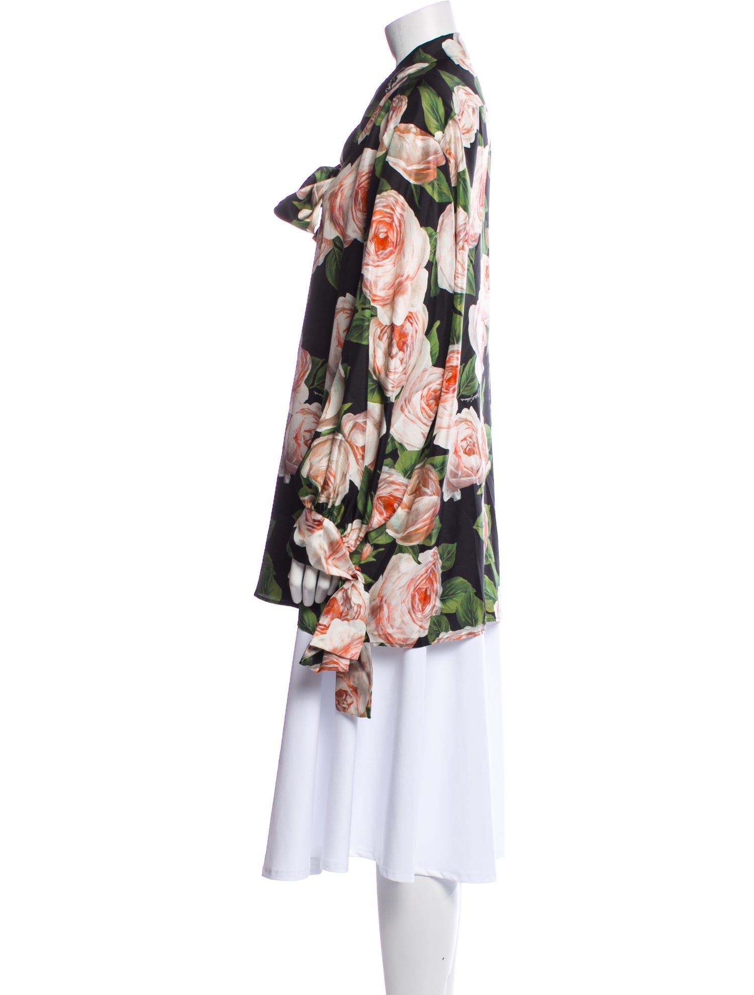 Dolce & Gabbana Silk Floral Print Tunic