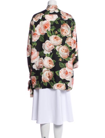 Dolce & Gabbana Silk Floral Print Tunic