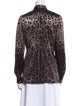 Dolce & Gabbana Silk Animal Print Button-Up Top