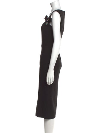 Dolce & Gabbana Virgin Wool Midi Length Dress