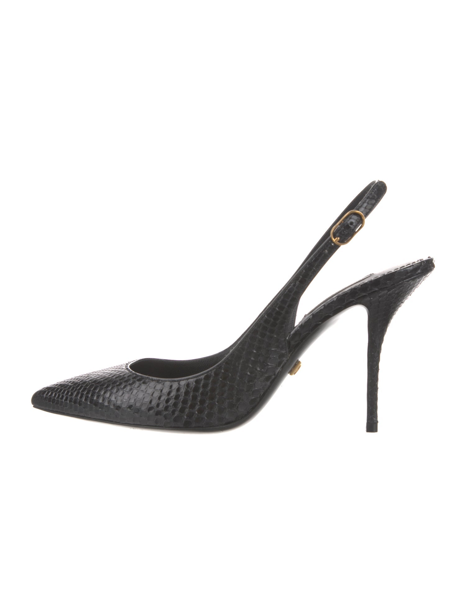 Dolce & Gabbana Snakeskin Slingback Pumps