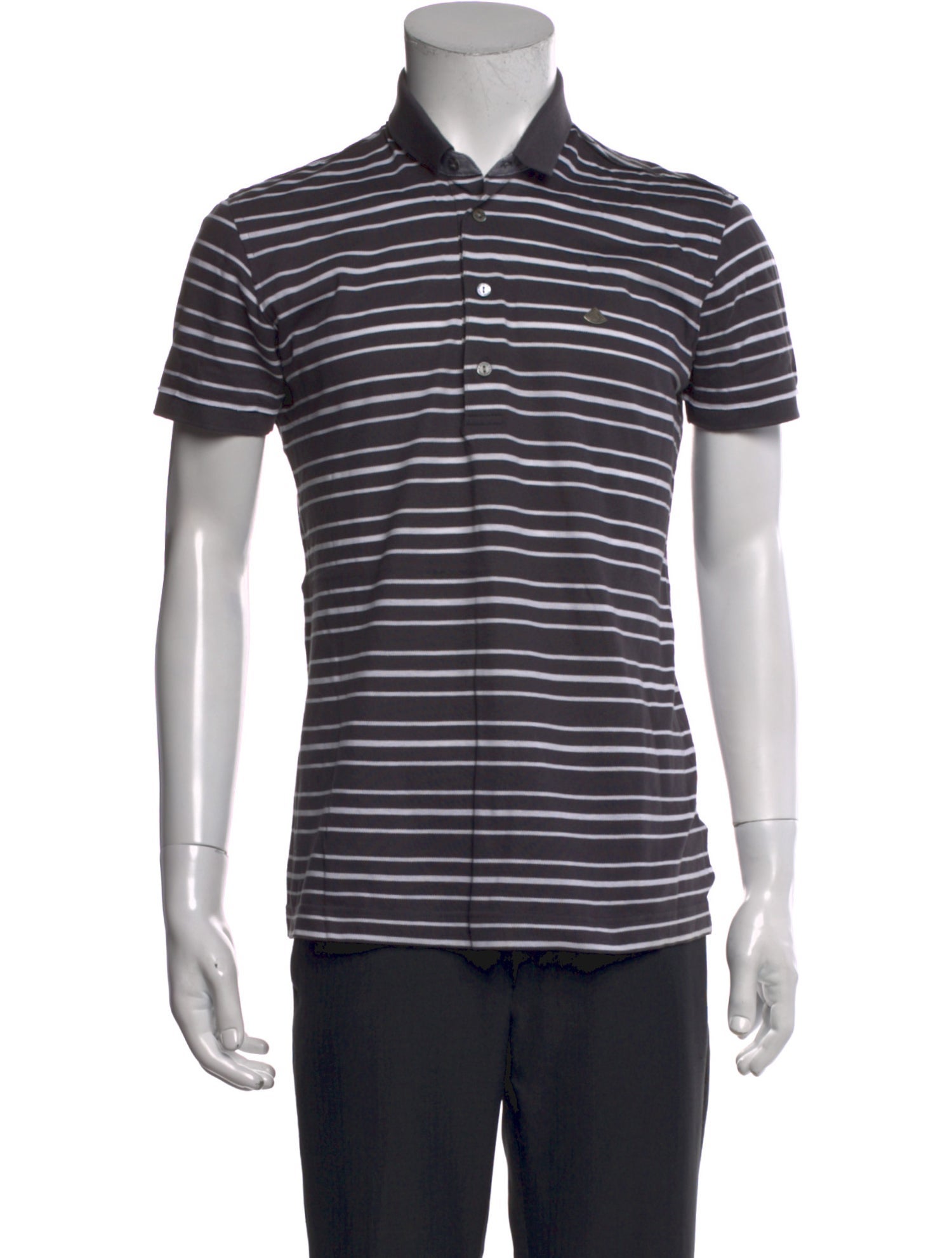 Dolce & Gabbana Striped Collar Polo Shirt