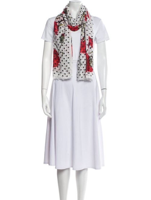 Dolce & Gabbana Cashmere Floral Print Scarf