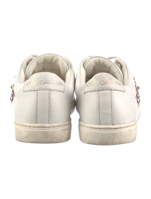 Dolce & Gabbana Leather Studded Accents Sneakers