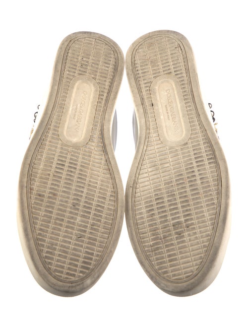 Dolce & Gabbana Leather Studded Accents Sneakers