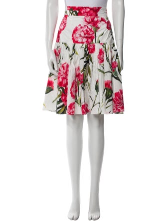 Dolce & Gabbana Floral Print Knee-Length Skirt