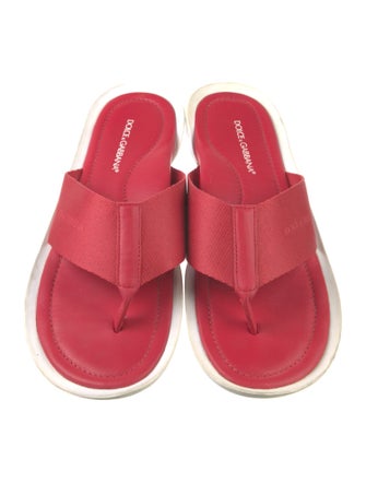 Dolce & Gabbana Leather Flip Flops