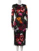 Dolce & Gabbana Floral Print Midi Length Dress