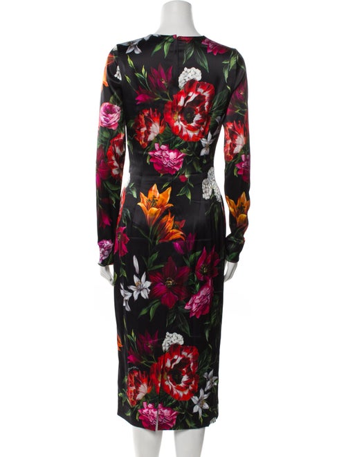 Dolce & Gabbana Floral Print Midi Length Dress