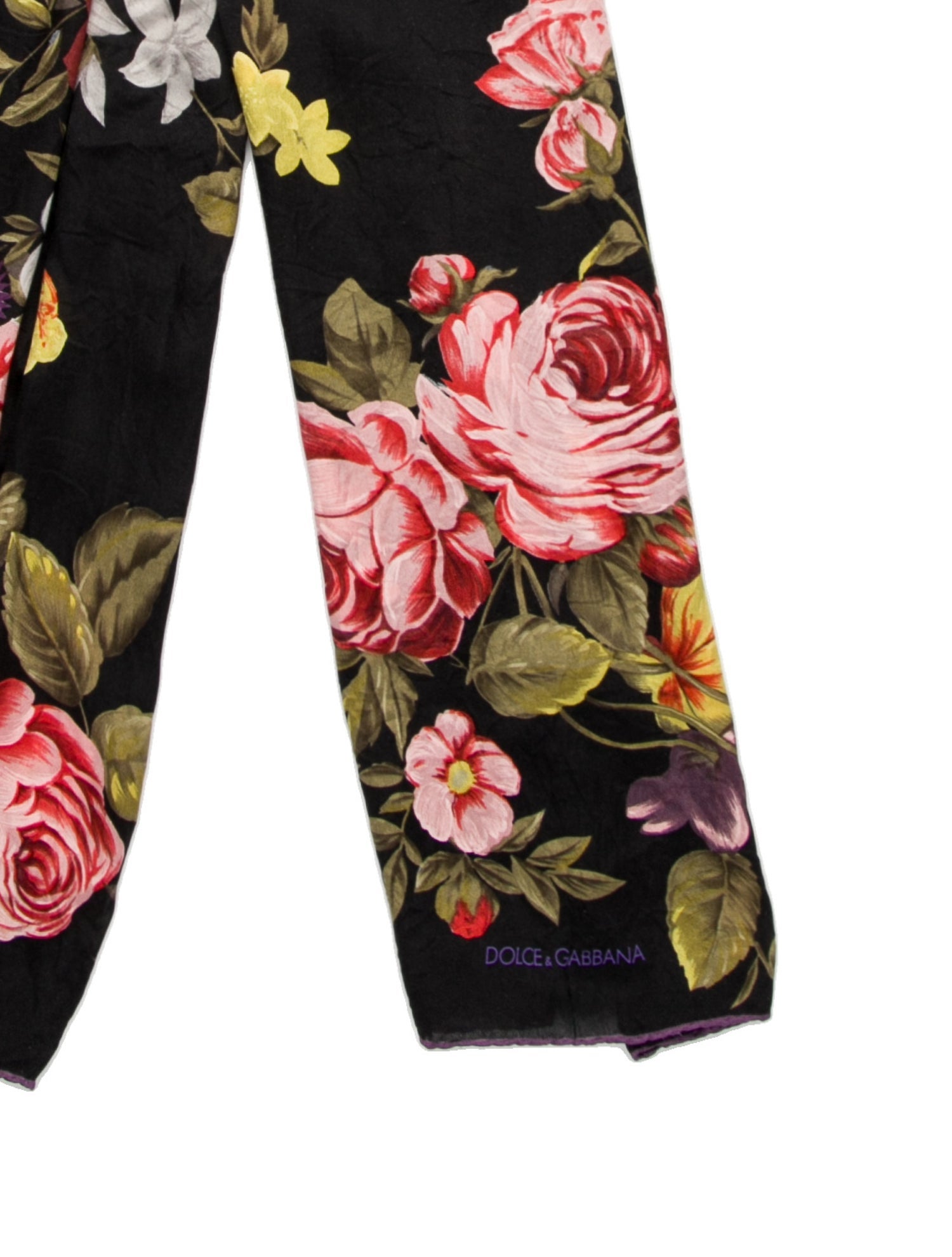 Dolce & Gabbana Silk Floral Print Scarf