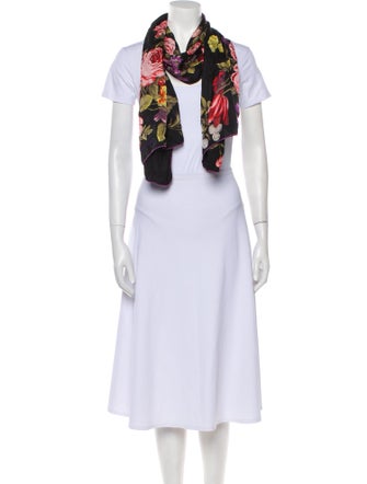Dolce & Gabbana Silk Floral Print Scarf