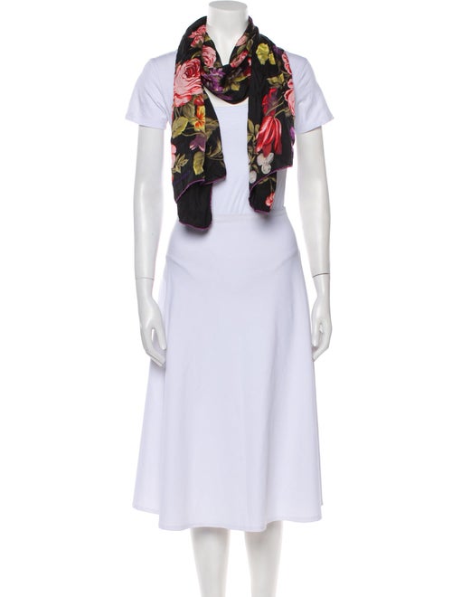 Dolce & Gabbana Silk Floral Print Scarf