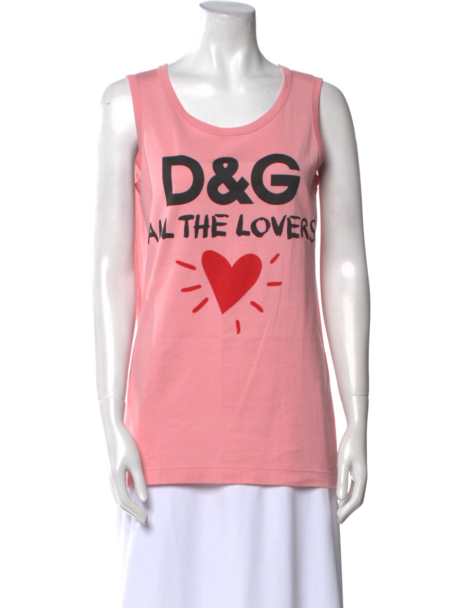 Dolce & Gabbana Graphic Print Scoop Neck Top