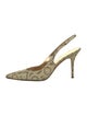 Dolce & Gabbana Snakeskin Animal Print Slingback Pumps