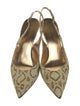 Dolce & Gabbana Snakeskin Animal Print Slingback Pumps