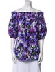 Dolce & Gabbana Floral Print Off-The-Shoulder Blouse