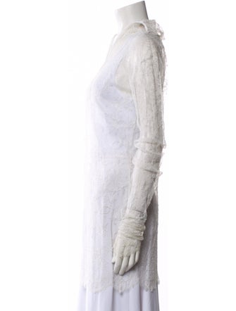 Dolce & Gabbana Lace Pattern V-Neck Tunic