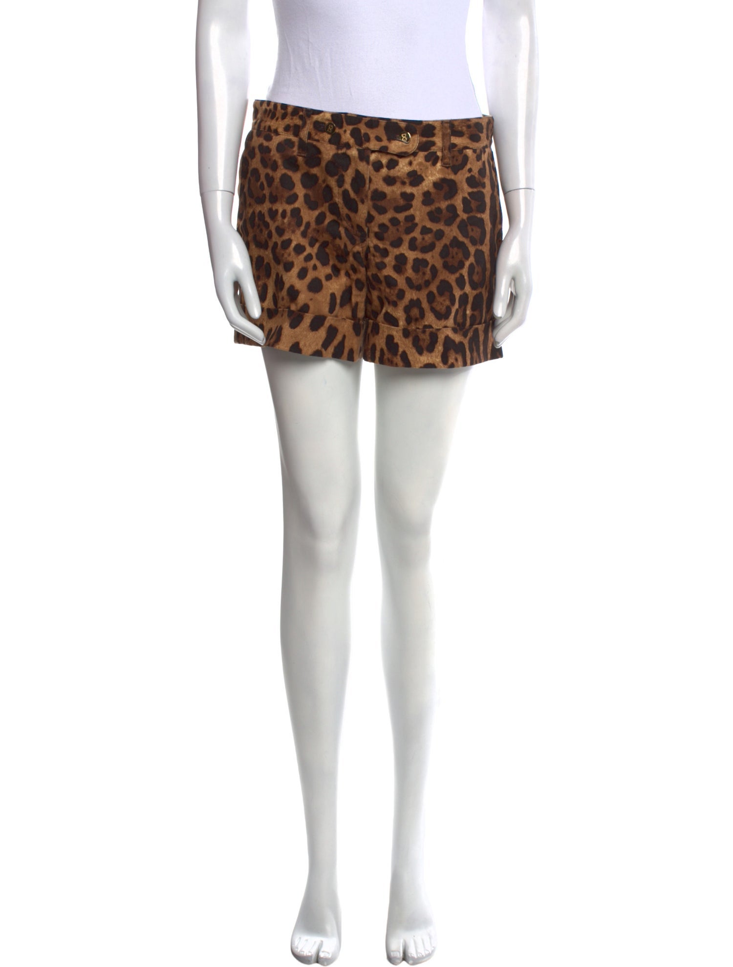 Dolce & Gabbana Animal Print Mini Shorts