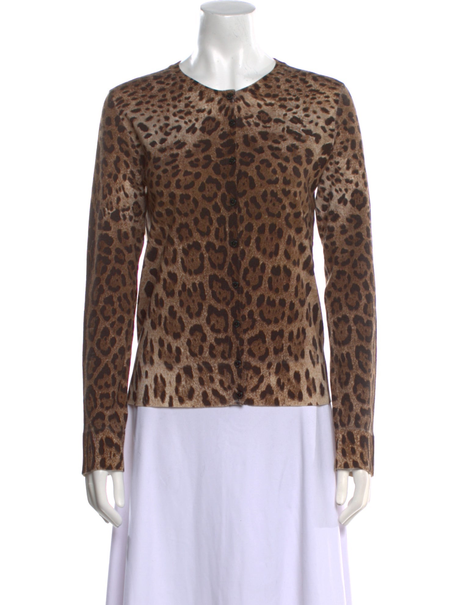 Dolce & Gabbana Virgin Wool Animal Print Sweater